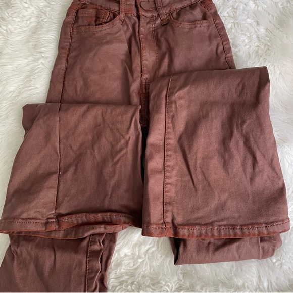 Edikted brown leather flare pants - Picture 4 of 7